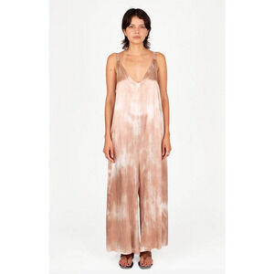 LACAUSA Santi Jumpsuit in‎ Dune Wash Pink Size XL
